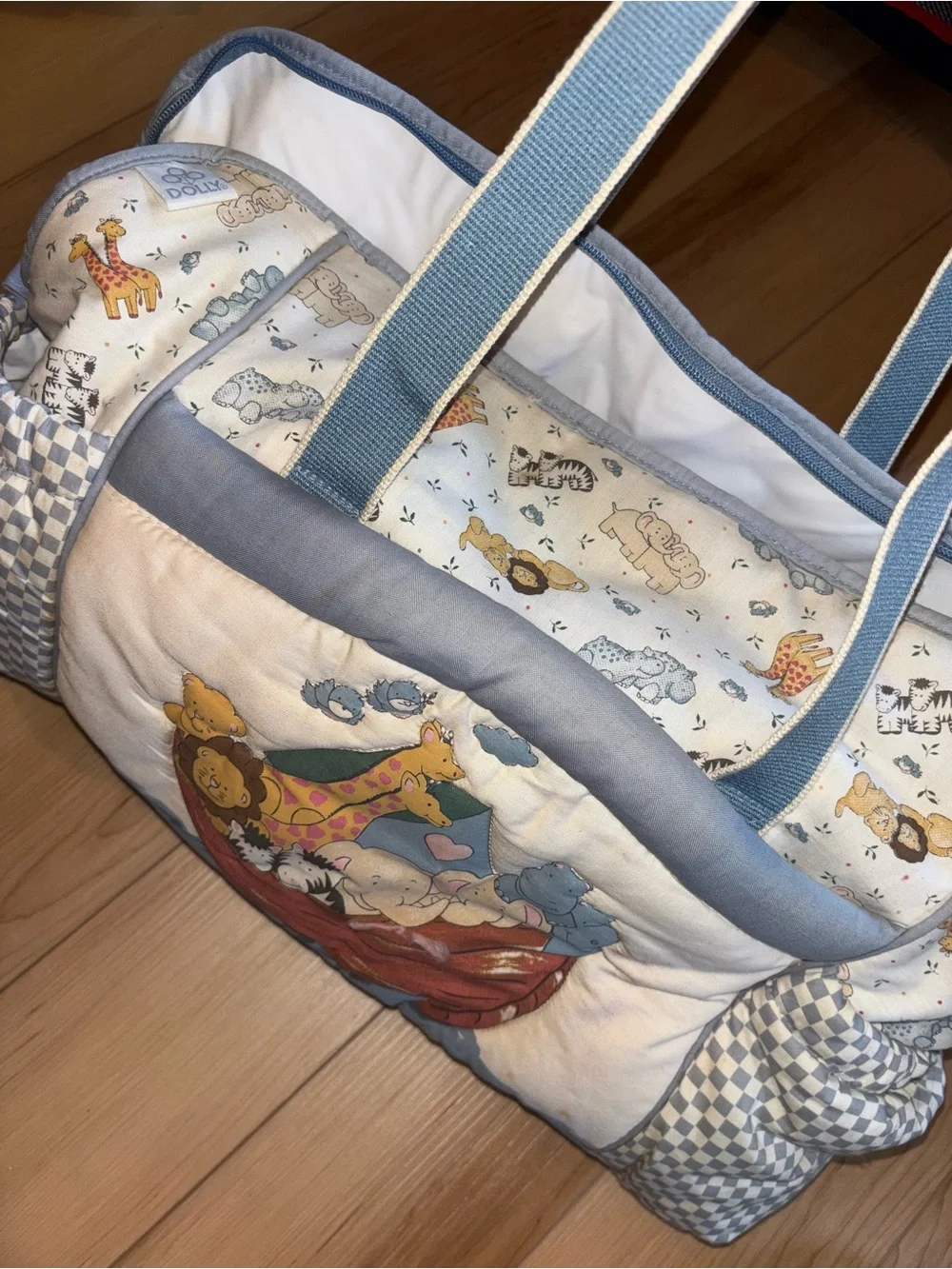 Vintage 90s dolly noah’s ark diaper bag